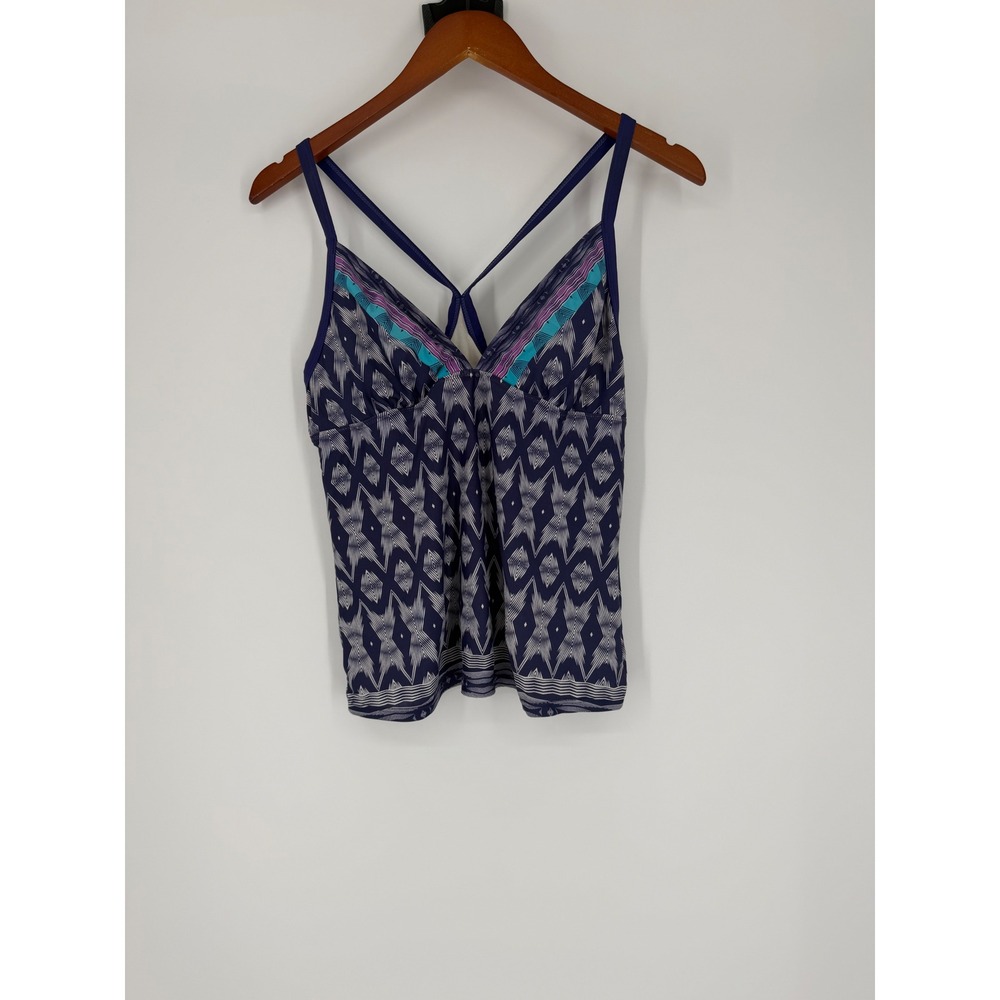 Athleta Womens Tankini Top Medium Swim Bathing Suit Summer Ocean Beach Vacation